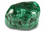 Flowery Polished Malachite Specimen - Congo #255191-1